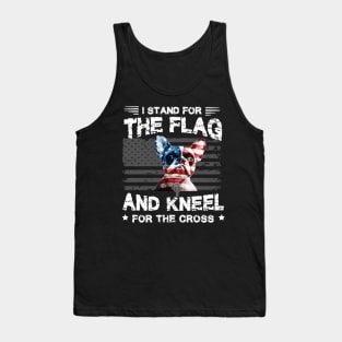 French Bulldogs Dog Stand For The Flag Kneel For Fallen Tank Top